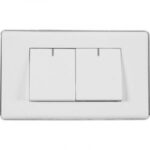 Apagador Doble Para Empotrar Blanco Troen (A136-ETW-2K)