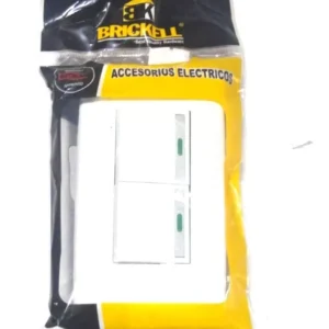 Apagador Doble Para Empotrar Conmutado Brickell (bk-1699)