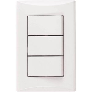 Apagador Triple Linea Plata Aguila (1005-W)