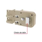 Cerradura PortonDerecho Cilindro/Mariposa Hermex