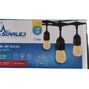 Extension Con Luces De 9.1mt 10w P/Jardin Starled