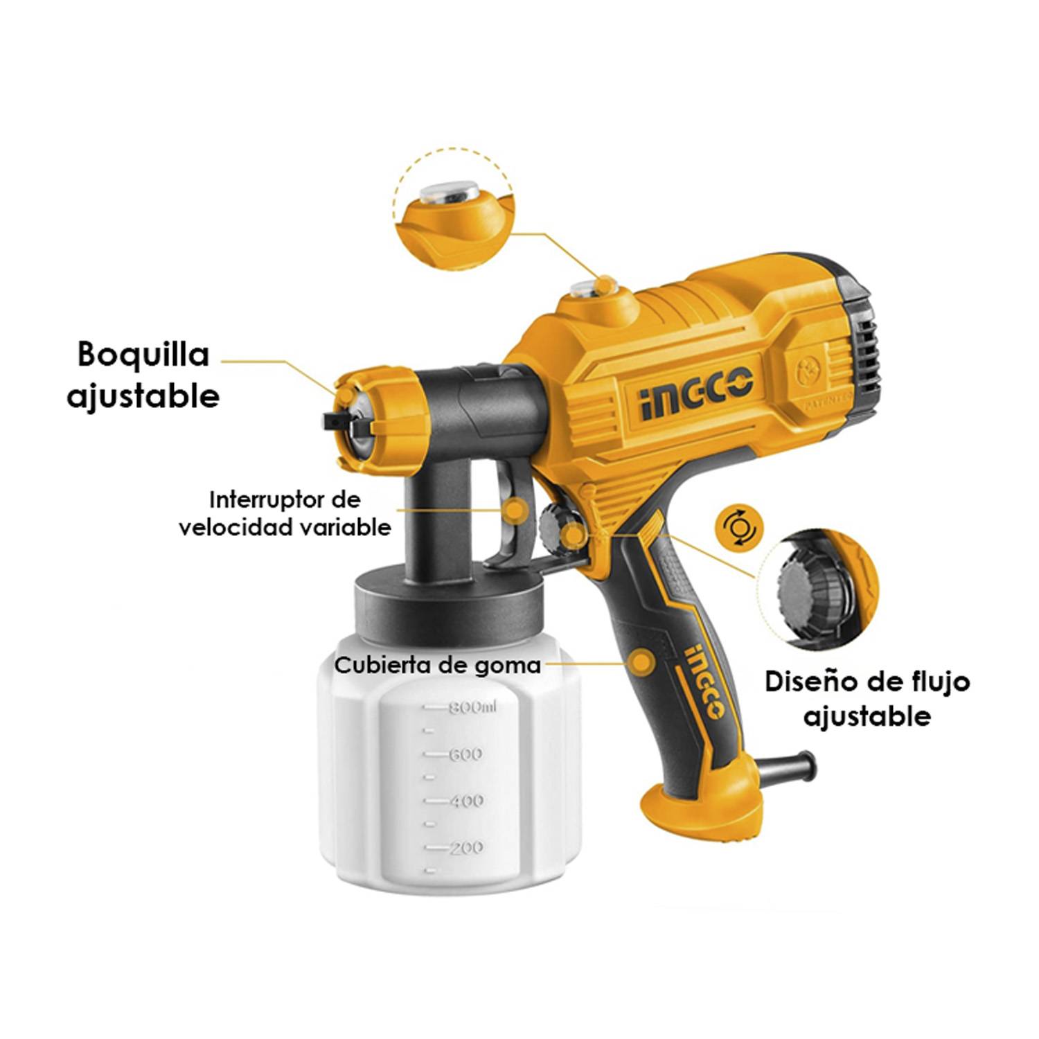Pistola Para Pintar Electrica 450w Ingco - Image 3