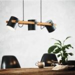 Lámpara Colgantes Madera Negro, Crema EGLO HORNWOOD