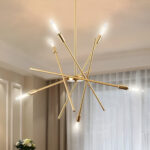 Lampara Dorada Colgante Tipo Candelabro EQUINOX LIGHTING
